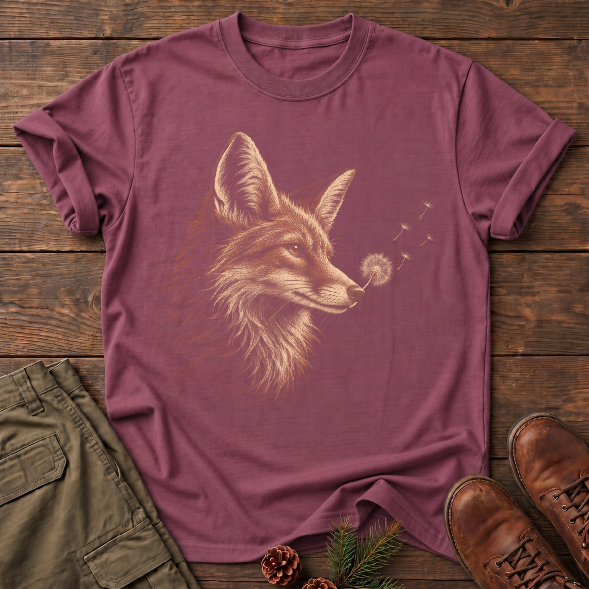 calm fox T-shirt