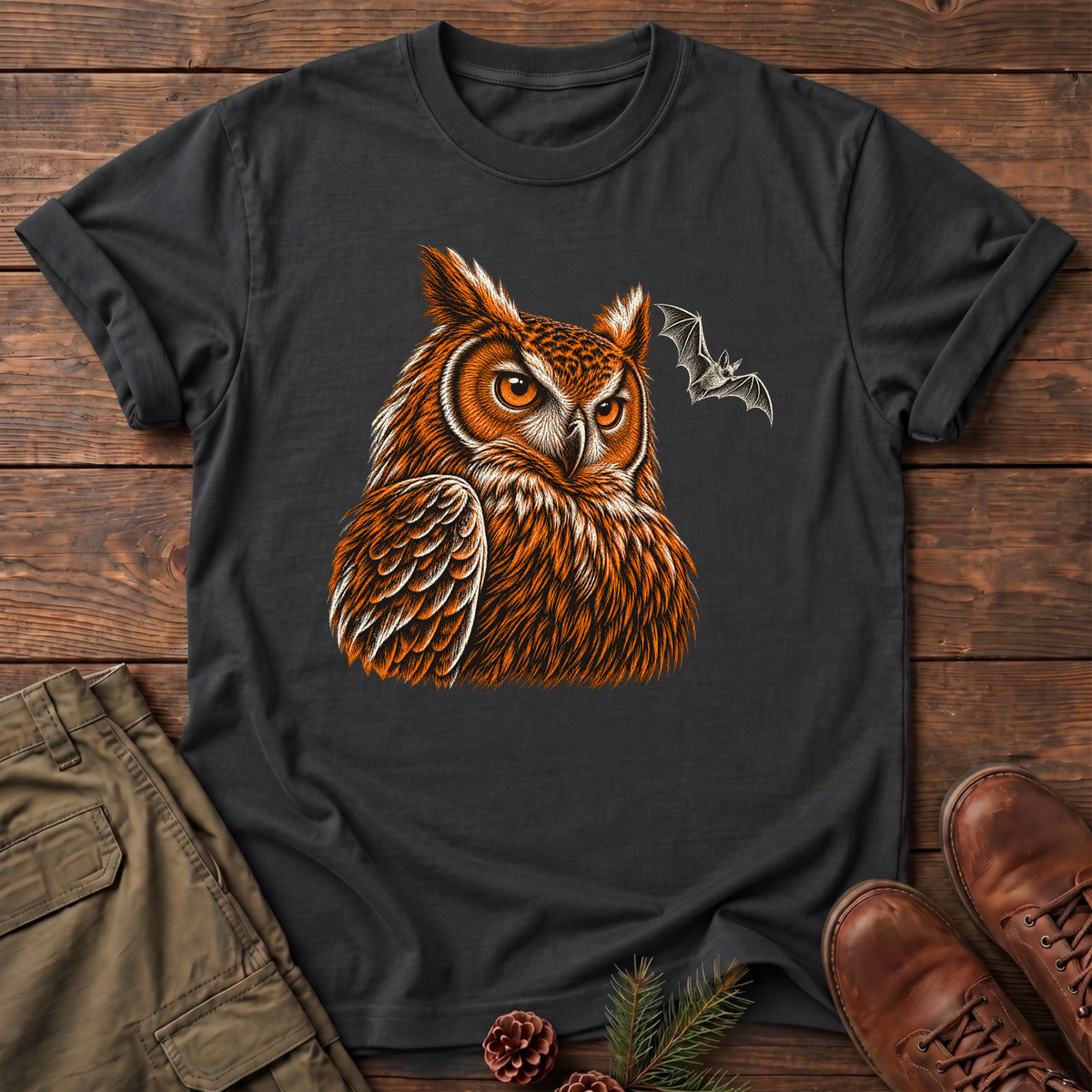 owl and bat T-shirt