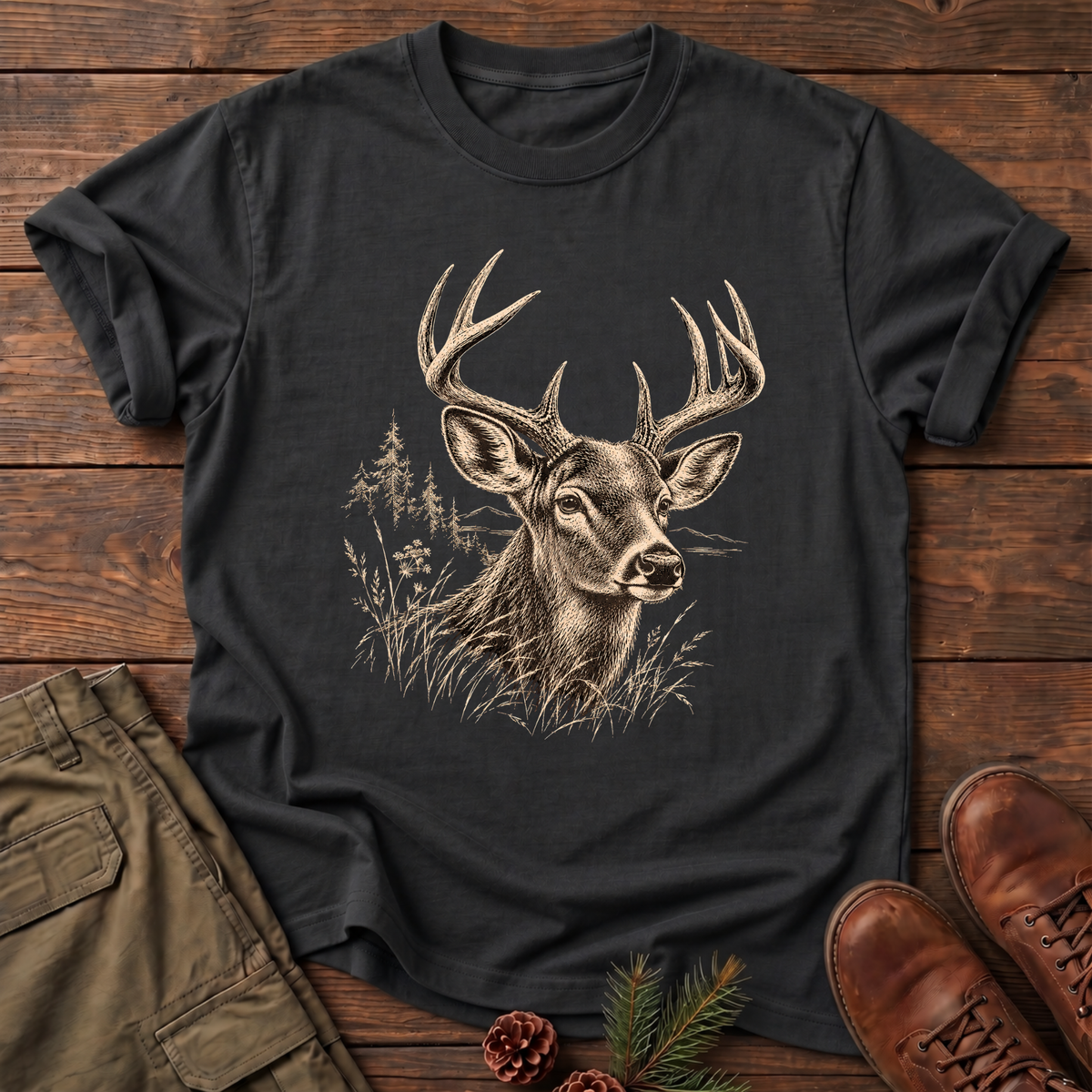 gazing deer T-shirt
