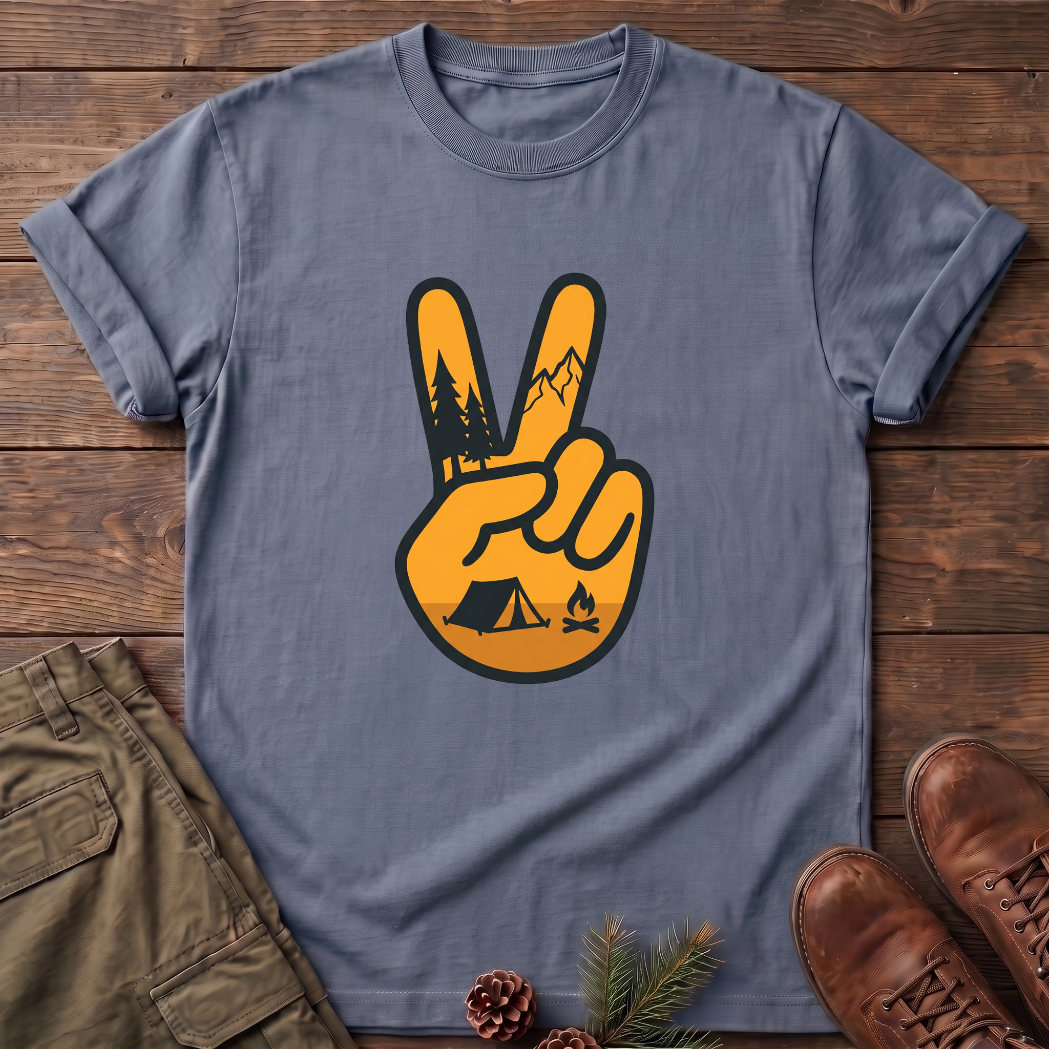 Peace Sunset Camping T-Shirt