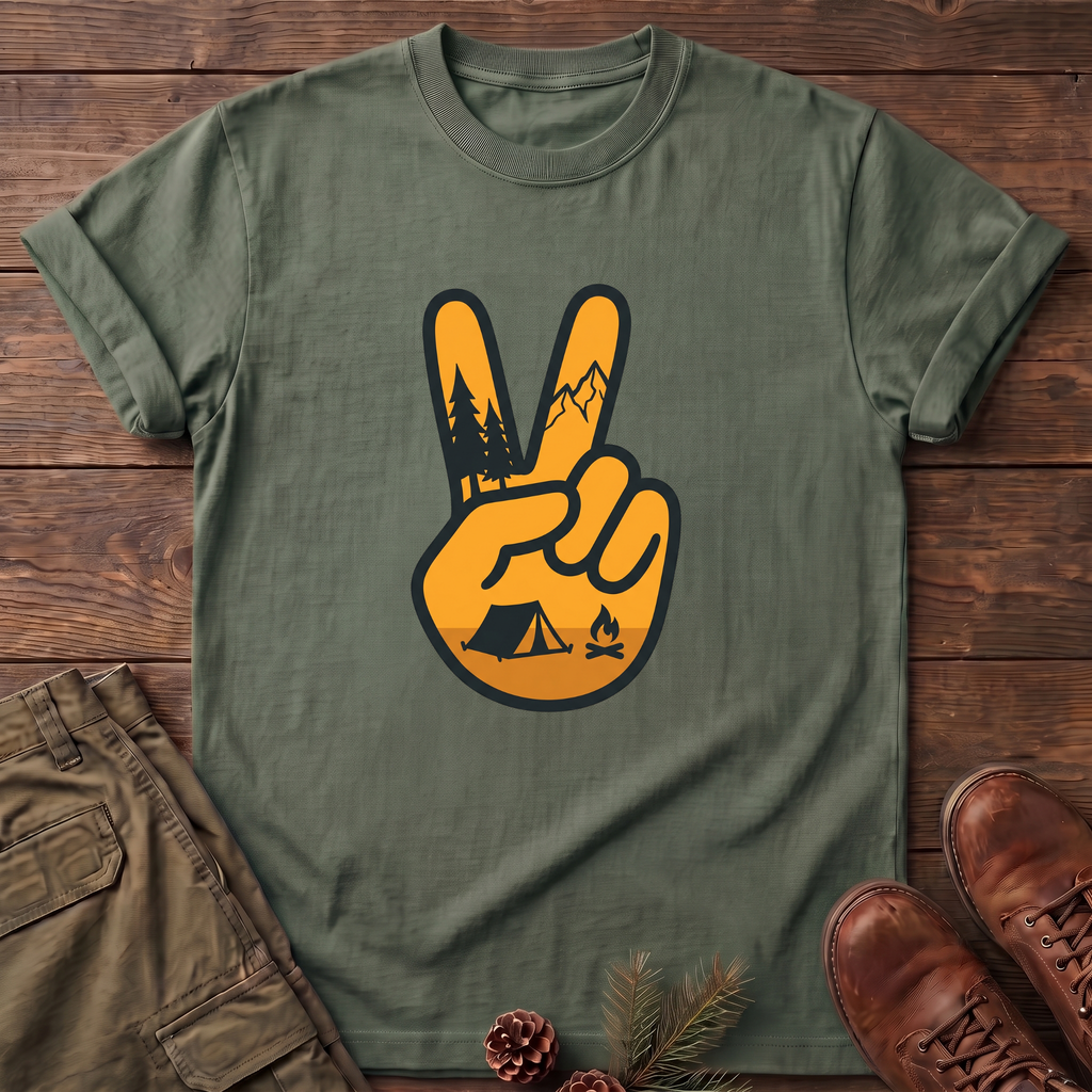 Peace Sunset Camping T-Shirt