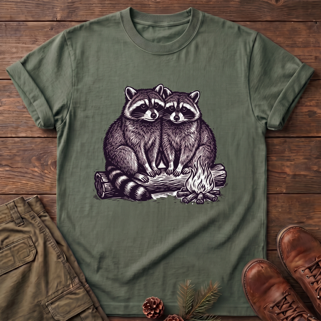 Cuddling Raccoons T-Shirt