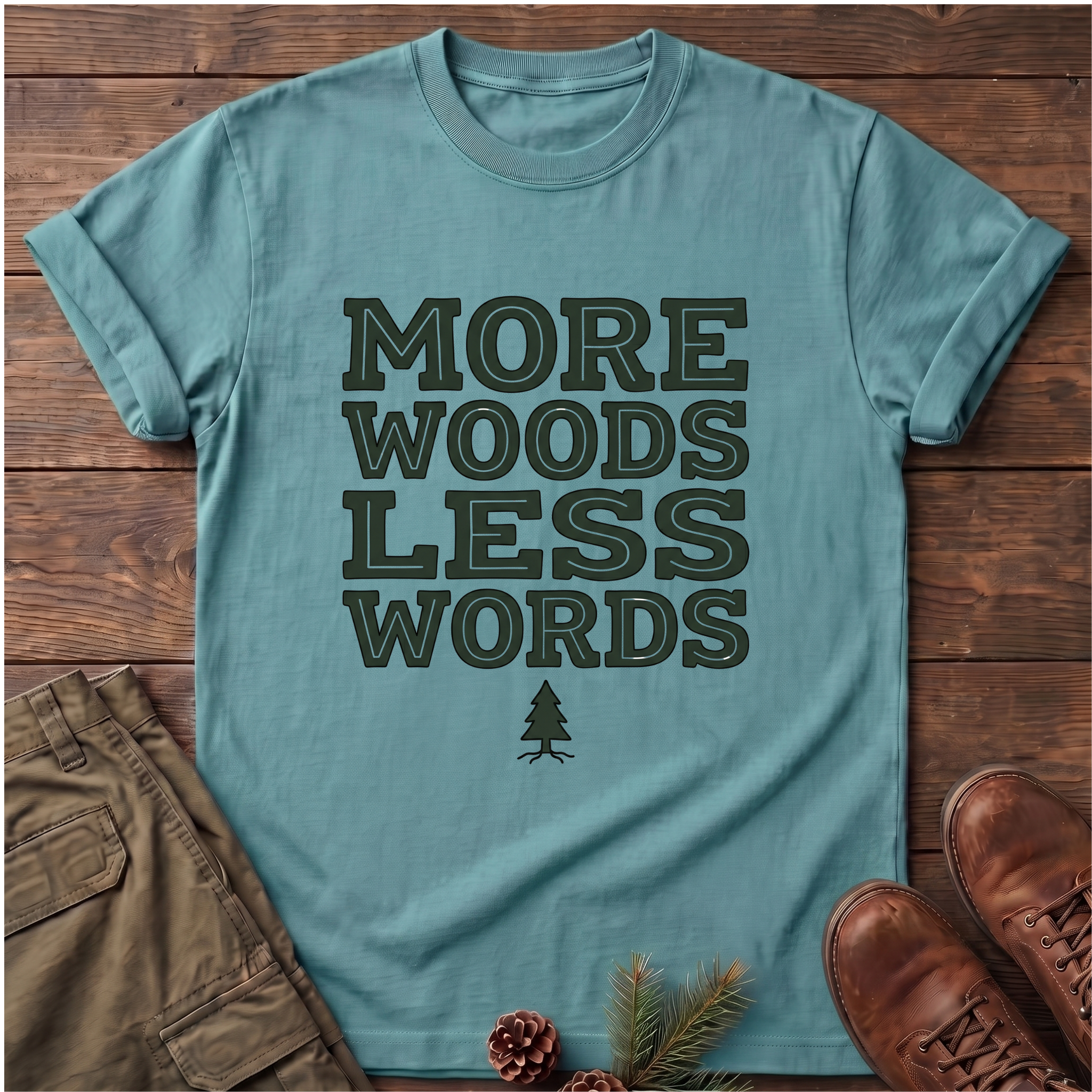 More Woods Less Words T-Shirt