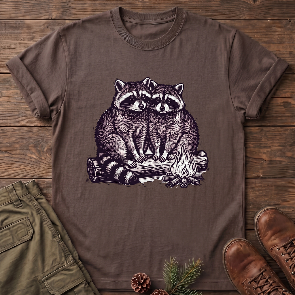 Cuddling Raccoons T-Shirt