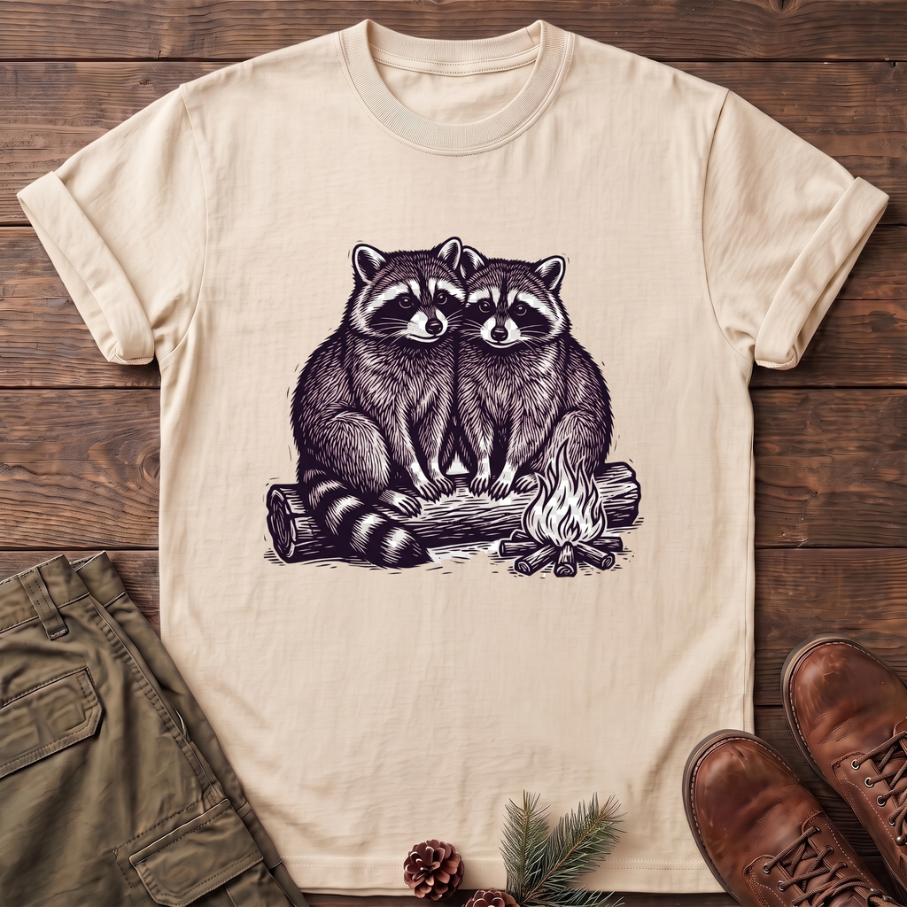 Cuddling Raccoons T-Shirt