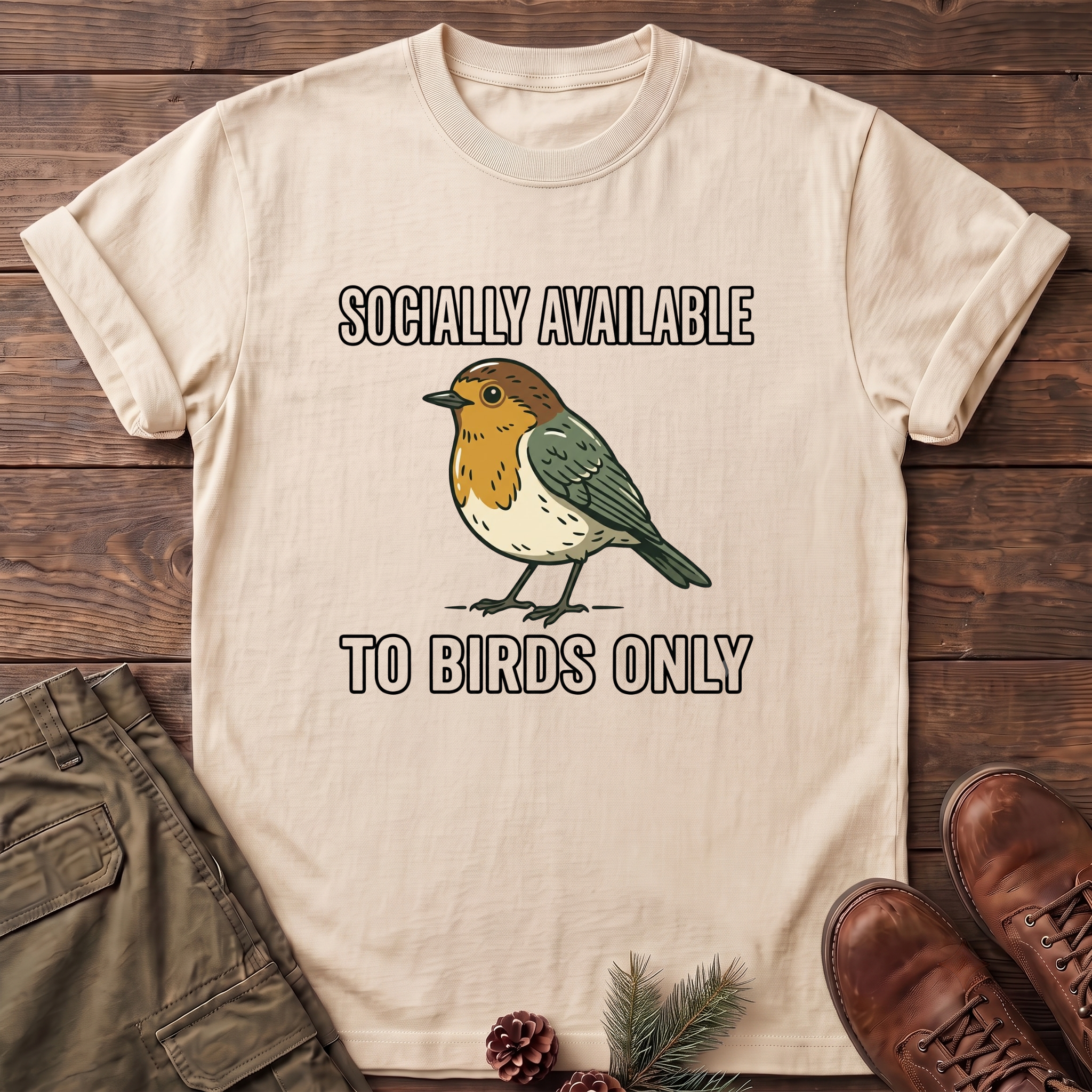 Socially available to birds only T-Shirt