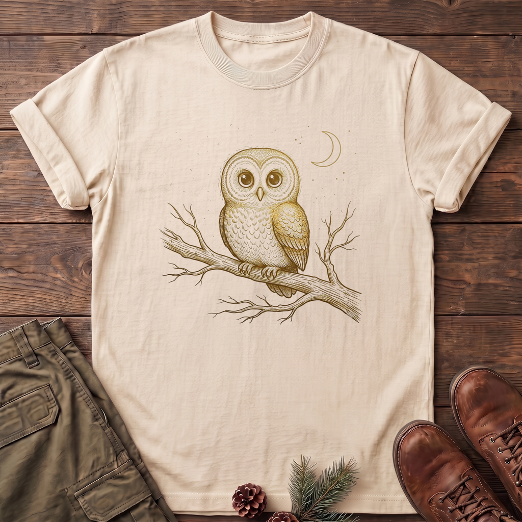 Owl On A Branch T-Shirt