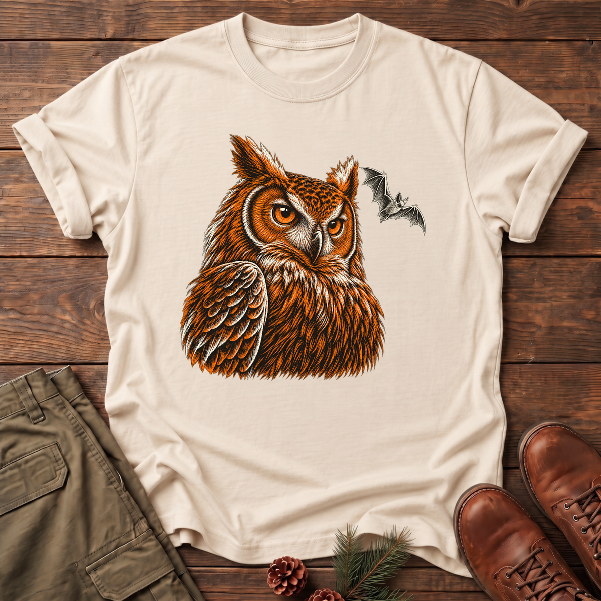 owl and bat T-shirt