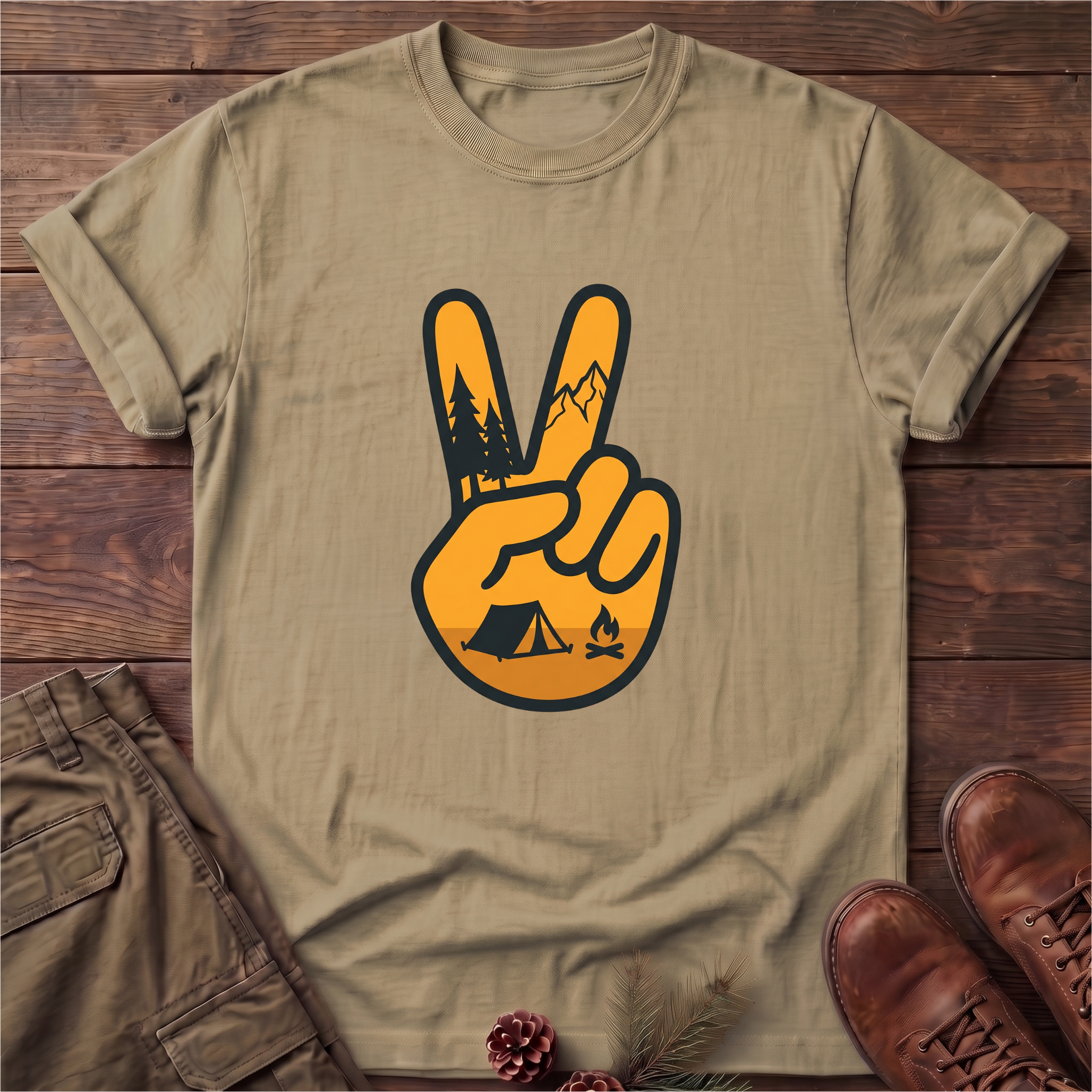 Peace Sunset Camping T-Shirt