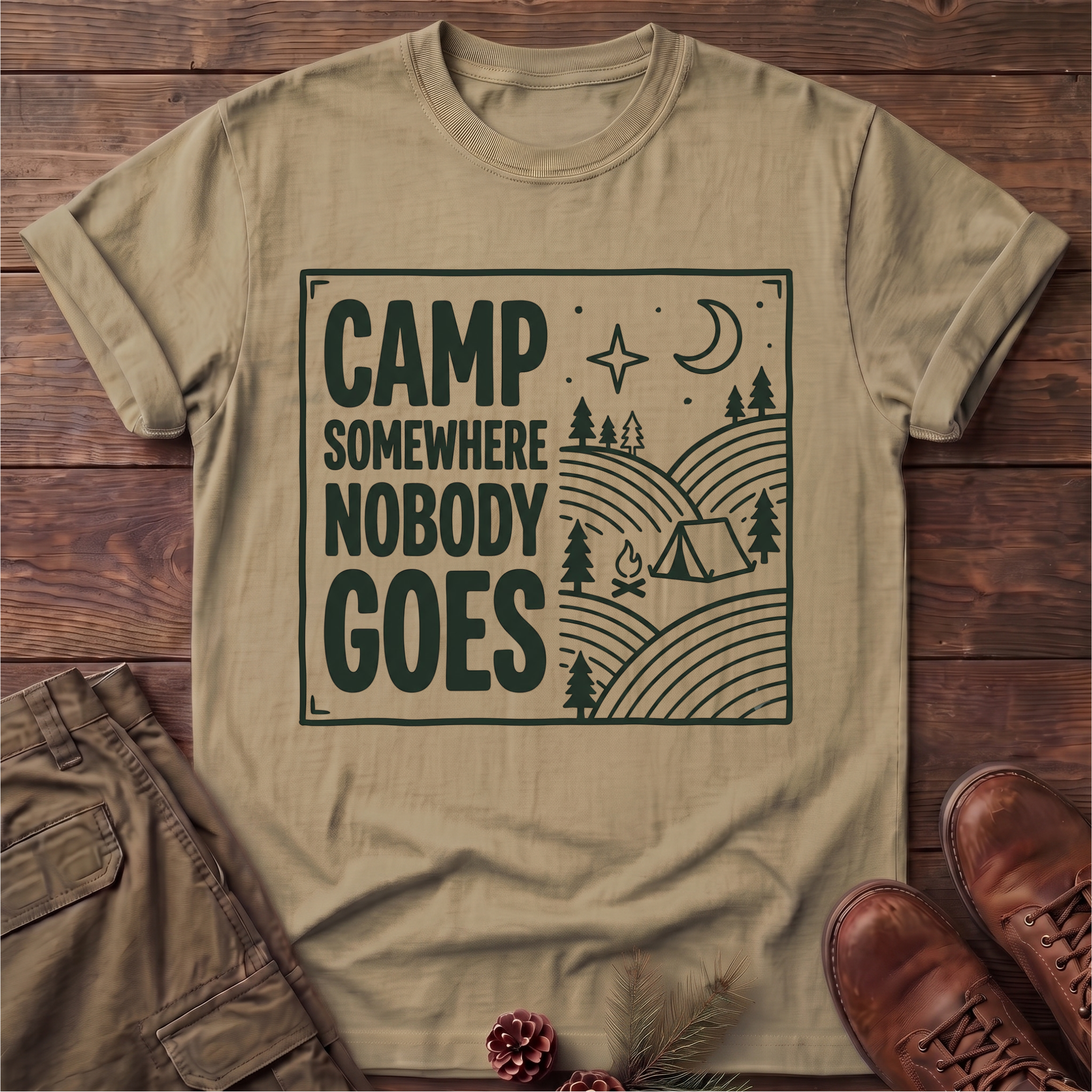 Camp Somewhere Nobody Goes T-Shirt