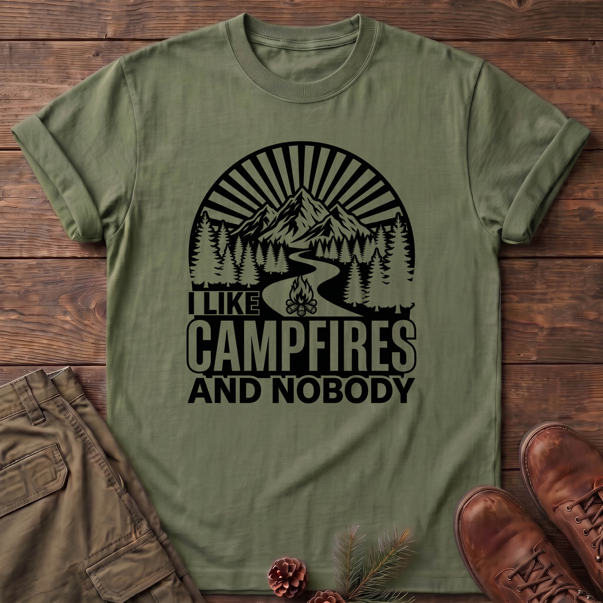 I Like Campfires And Nobody T-Shirt