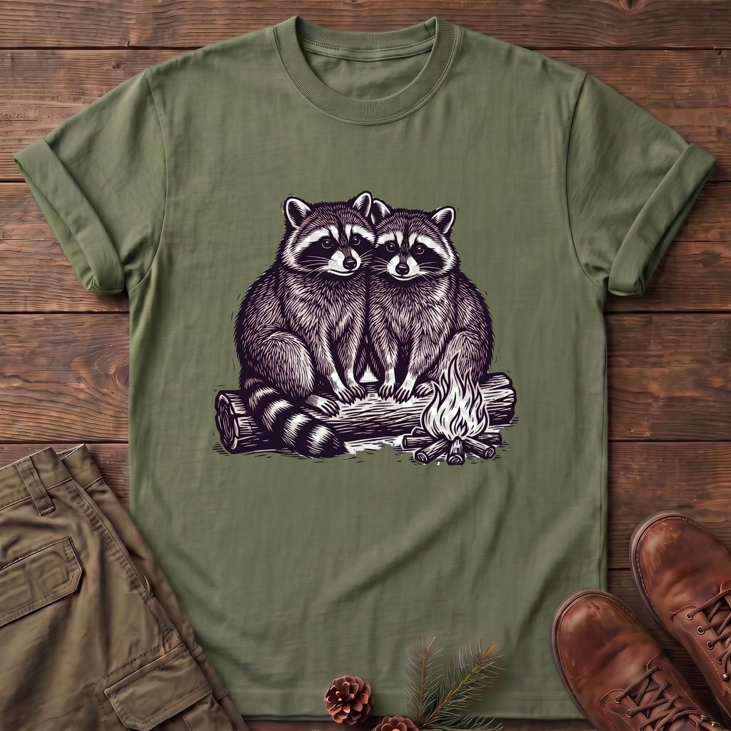 Cuddling Raccoons T-Shirt
