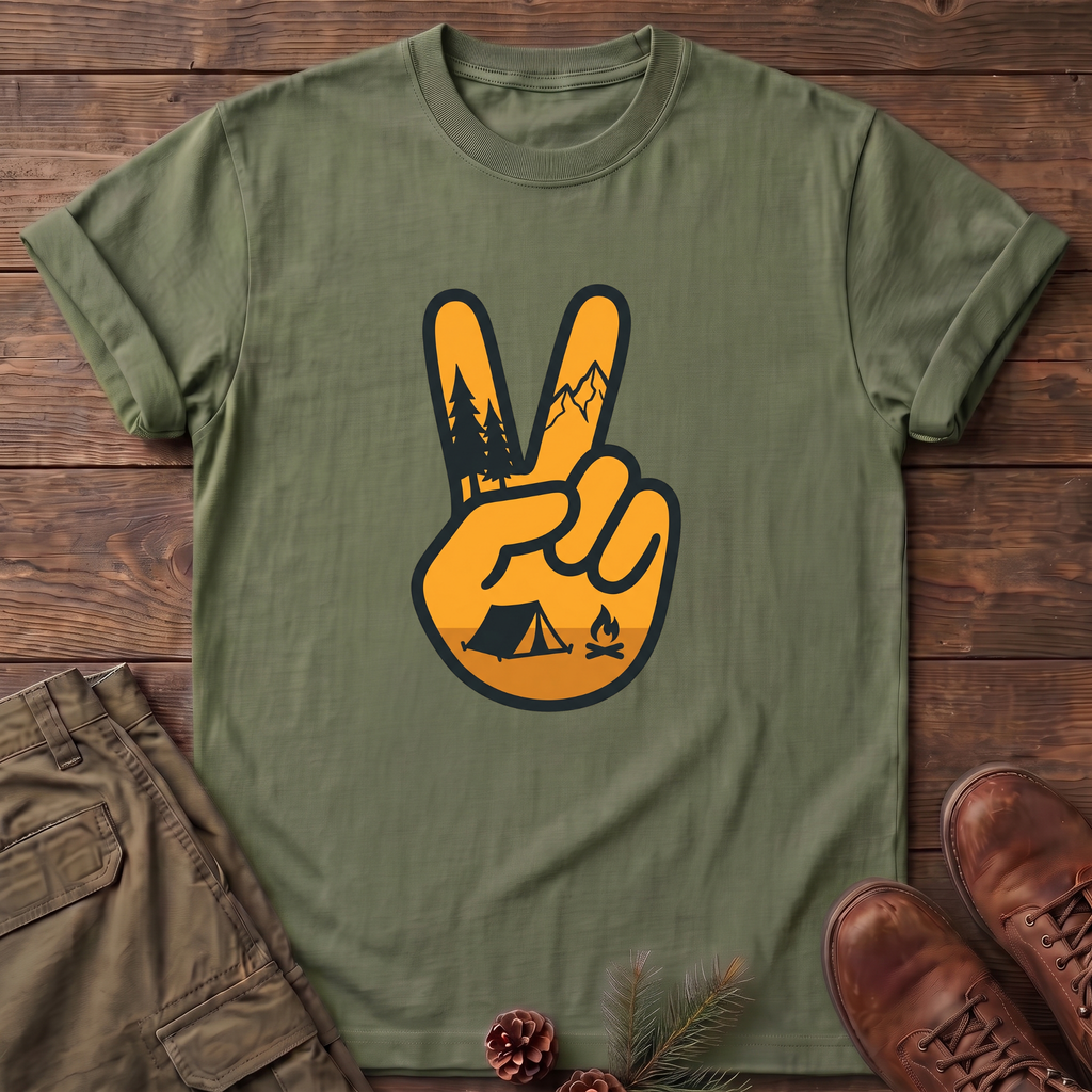 Peace Sunset Camping T-Shirt