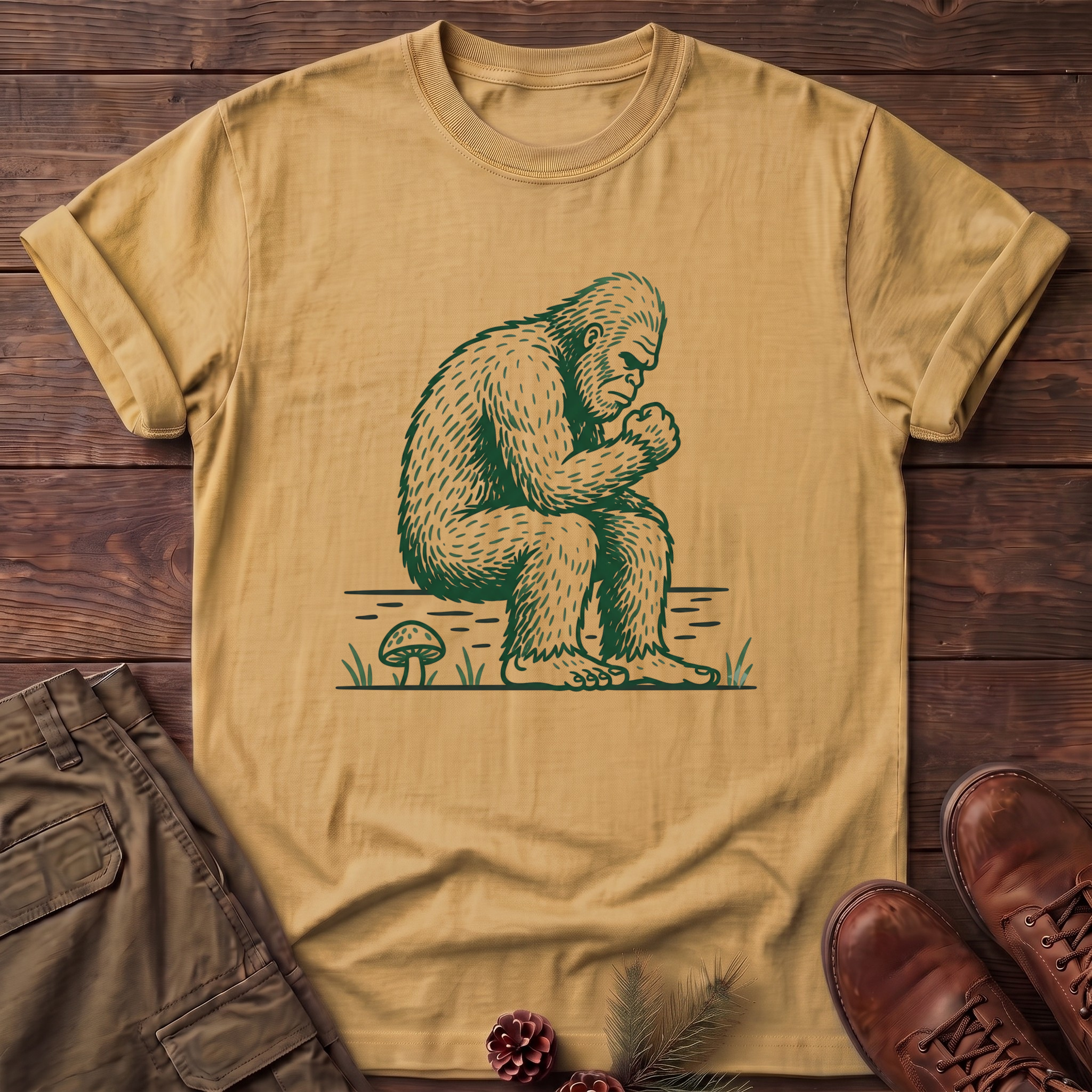 Bigfoot Thinking T-Shirt
