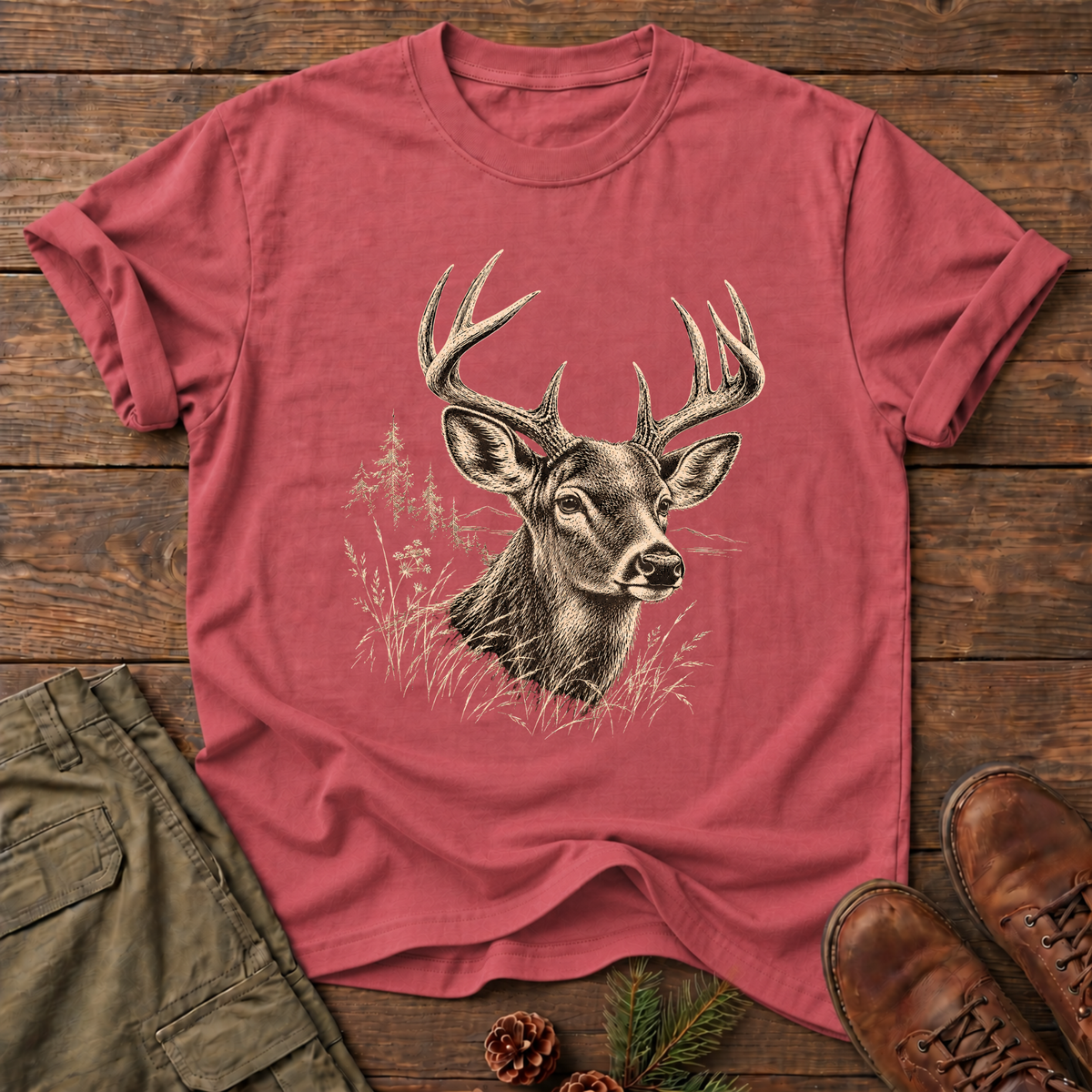 gazing deer T-shirt