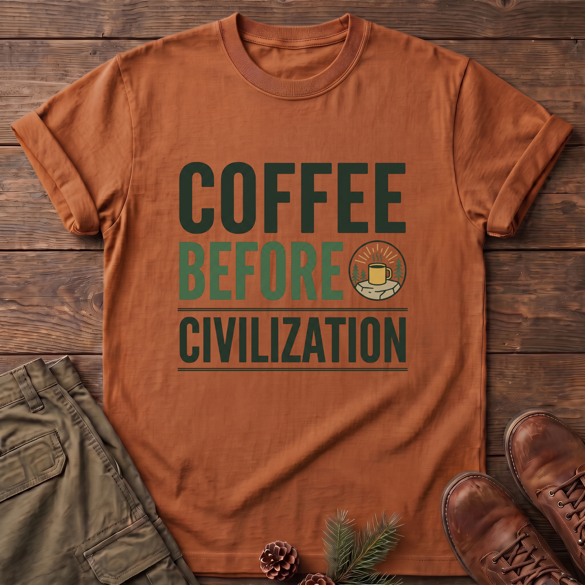 coffee before civilization T-Shirt